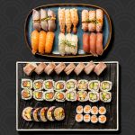 Kokumi Sushi family menu med udvalg af sushi hos sushi restaurant i Næstved